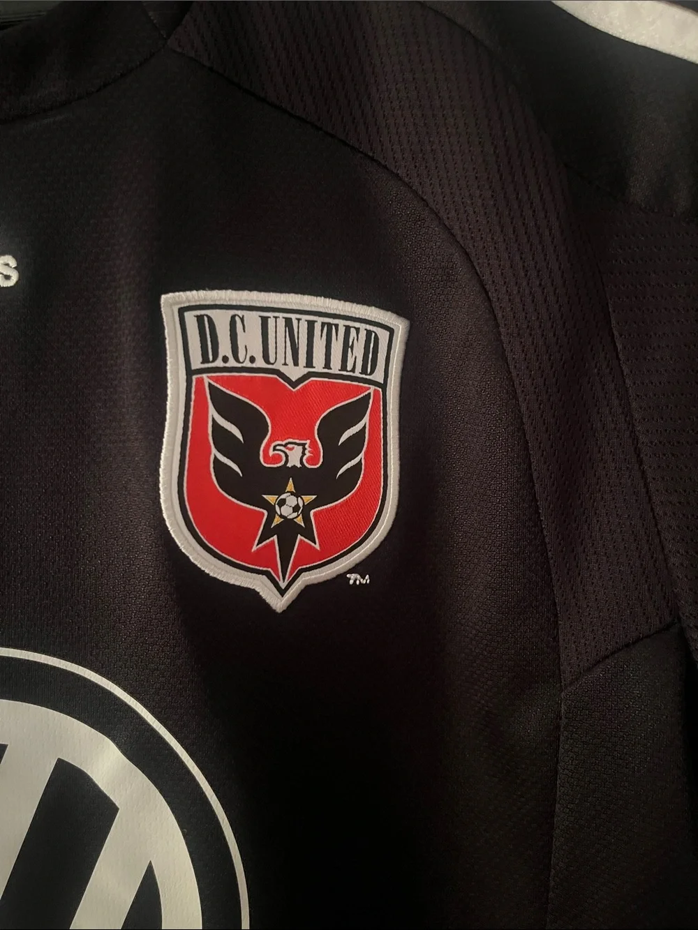 adidas Black D.C. United Soccer Jersey with VW Crest - Picture 3 of 6